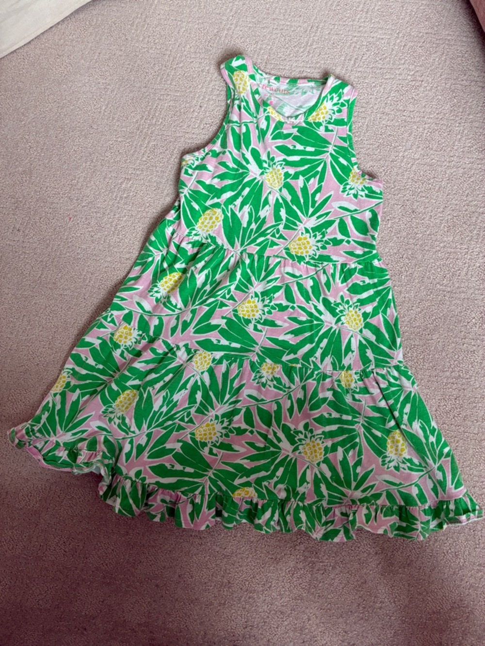 Crewcuts Pink, Green & Yellow Pineapple Tiered Sundress